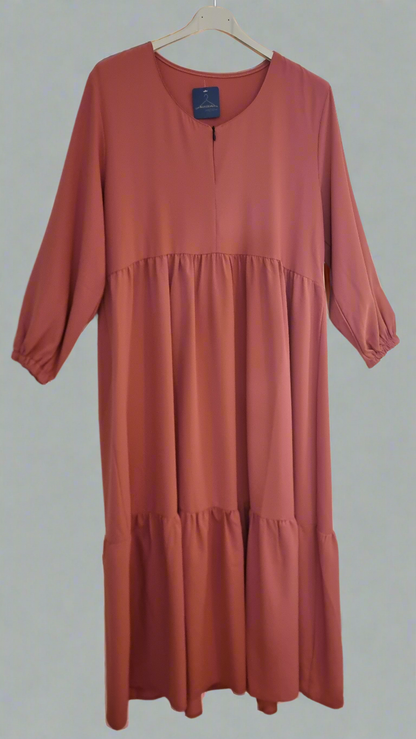 ROBE DE PRIÈRE SOIE DE MEDINE - ROSE TERRACOTTA Mysthara
