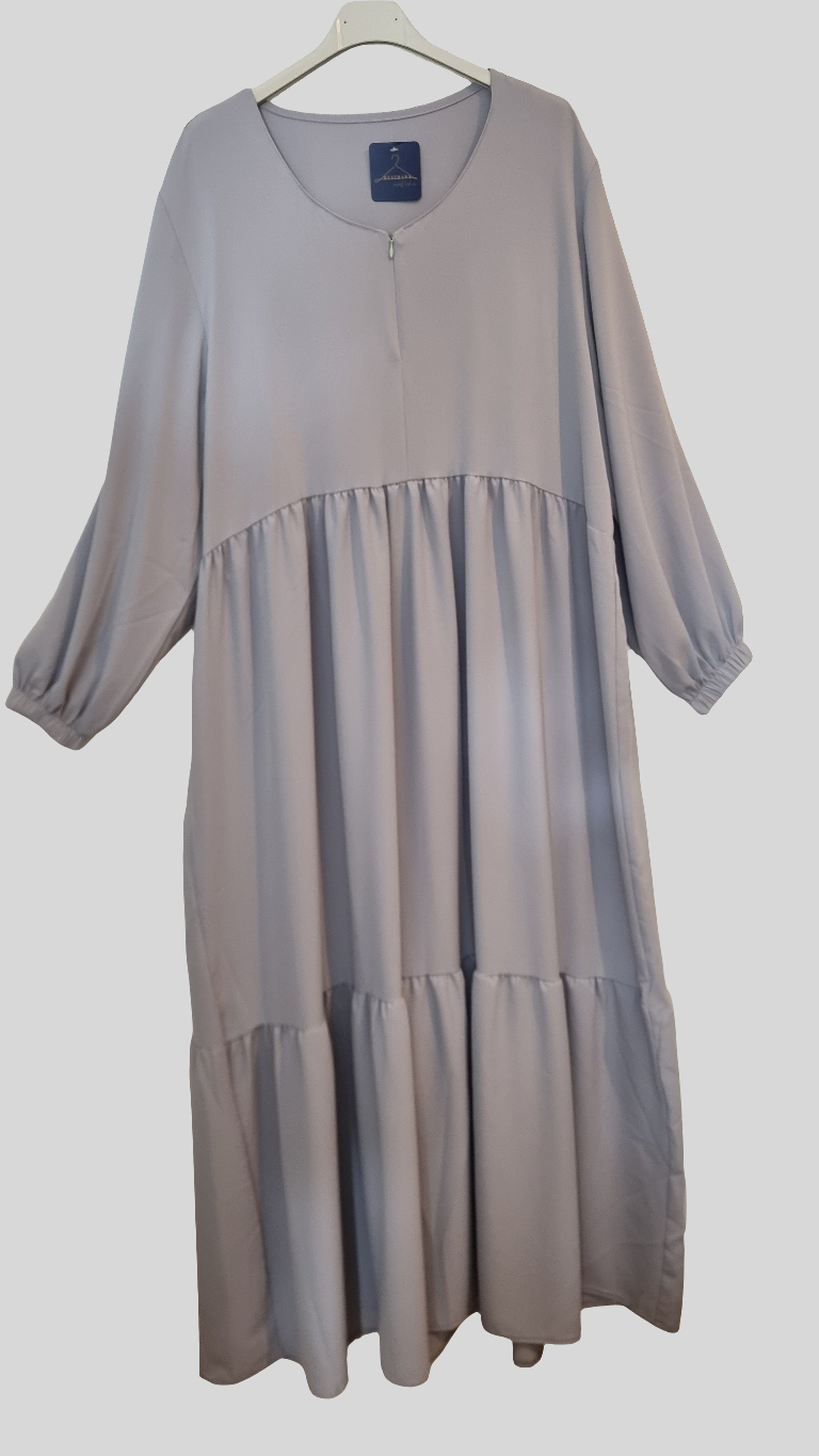 ABAYA - SOIE DE MEDINE AVEC ZIP Mysthara