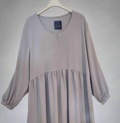 ABAYA - SOIE DE MEDINE AVEC ZIP Mysthara